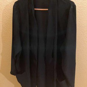 425 Deborah Barry black rayon unlined jacket